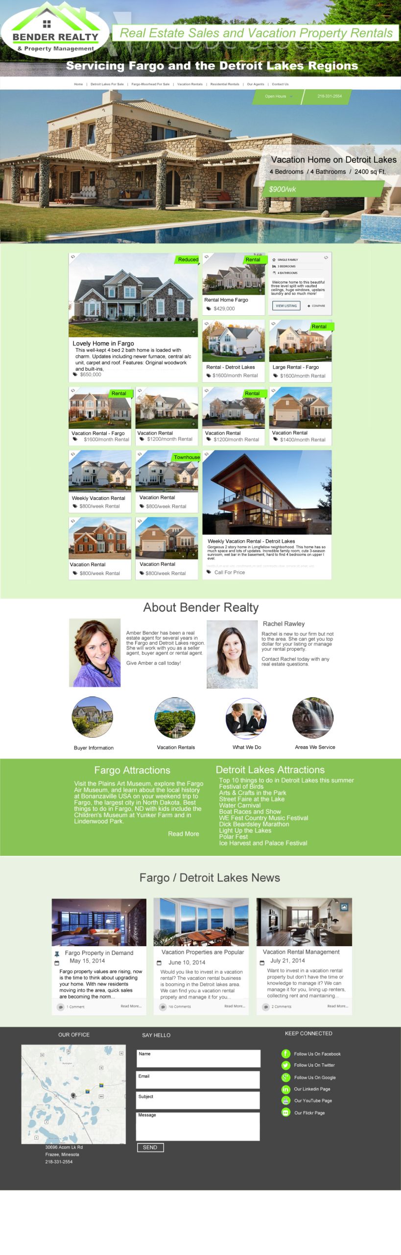 image of bender realty site