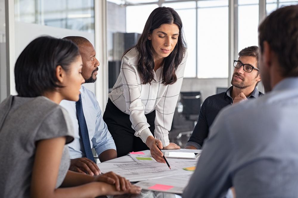 image of a team planning a new site